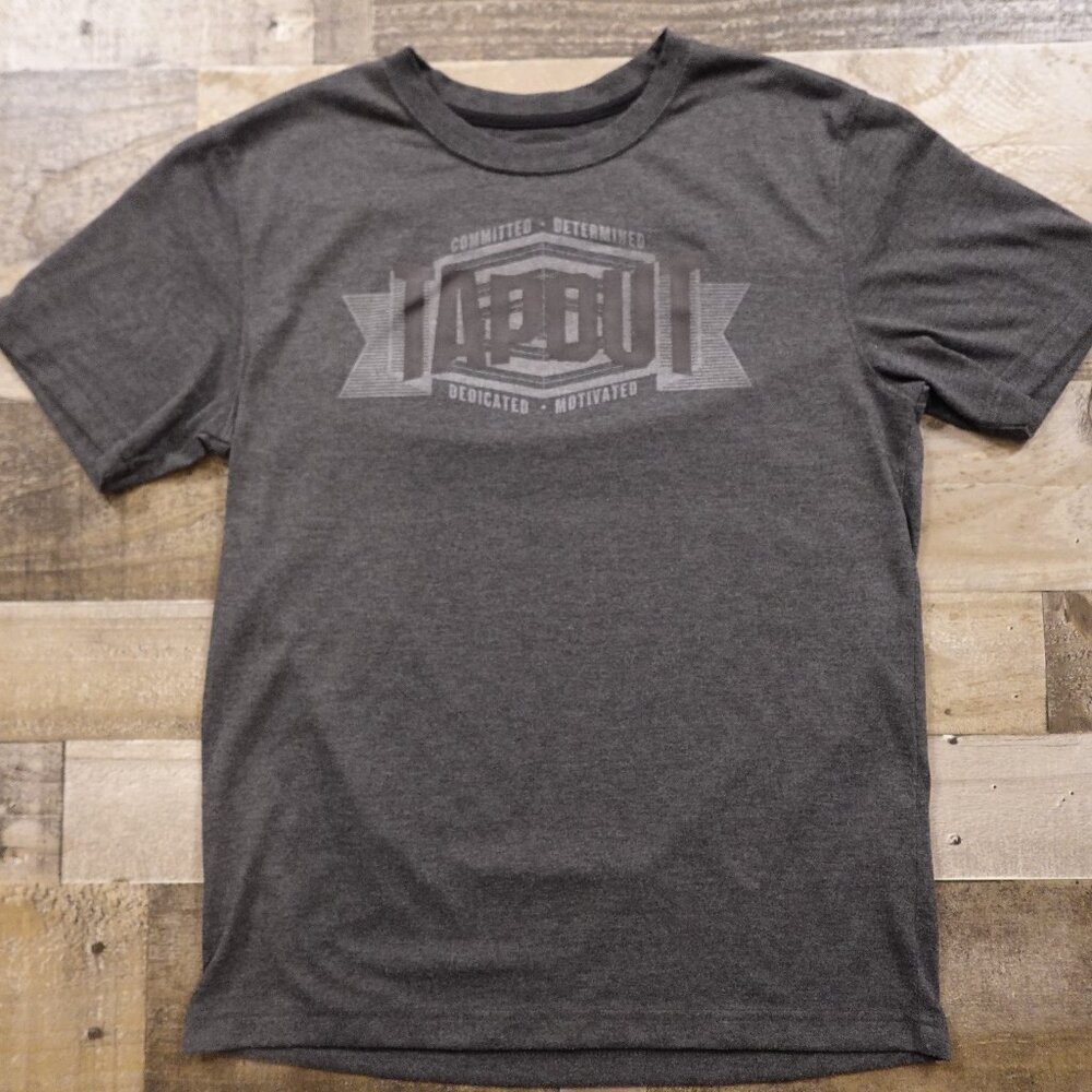 Tapout shirt classic logo tee men's small heather gray